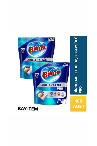 Bingo Akıllı Kapsül Pro Bulaşık Makinesi Deterjanı Tableti 100'lü ürün görseli 1