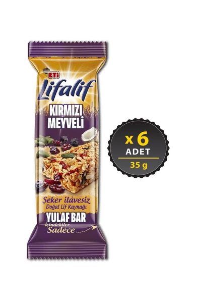 Eti Lifalif Kırmızı Meyveli Yulaf Bar 35 g x 6 Adet ürün görseli 1