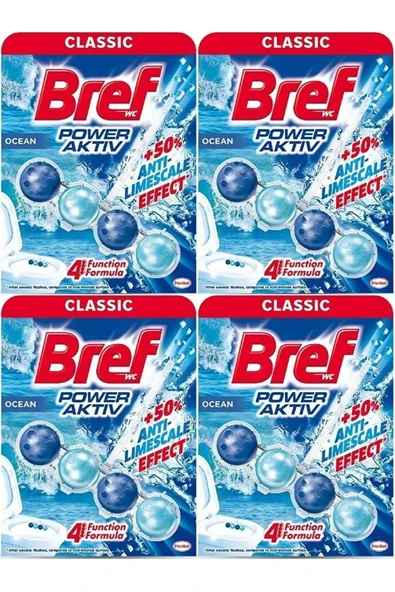 Bref Power Aktiv Klozet Bloğu Okyanus Kokulu (4 Lü Set) (4PK*1) ürün görseli 1