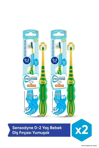 Sensodyne Promine 0-2 Yaş Bebekler İçin Ahtapot Karakterli Diş Fırçası Ekstra Yumuşak x 2 Adet ürün görseli 1