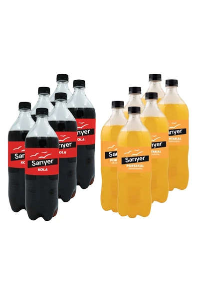 Sarıyer Gazoz Sarıyer Kola+Portakal 1 lt 12 li Set ürün görseli 1