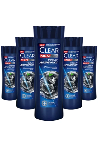 Clear Men Kepeğe Karşı Etkili Şampuan Yoğun Arındırıcı 350 ML * 5 Adet ürün görseli 1
