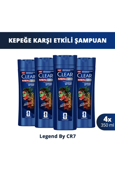 Clear Men Kepeğe Karşı Etkili Şampuan Legend by CR7 350 ml x4 ürün görseli 1