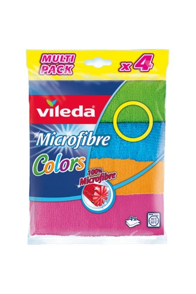 Vileda VİLEDA MİKROFİBER BEZ COLORS 4 LÜ ürün görseli 1