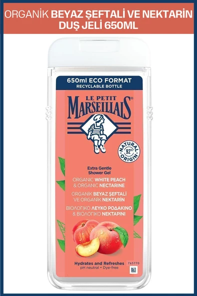 Le Petit Marseillais Beyaz Şeftali Ve Nektarin Duş Jeli 650 ml ürün görseli 1