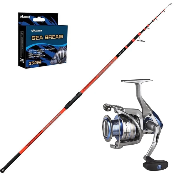 Okuma Safina 6000 - Ryobi Cobia 425cm 100-300gr Surf Olta Seti ürün görseli 1