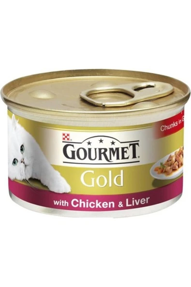 Gourmet Purina Gold Kıyılmış Konserve Tavuklu ve Ciğerli 85 gr ürün görseli 1