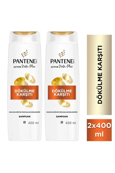 Pantene Dökülme Karışıtı Şampuan 400ml Kolay Kırılan Saçlar için x 2 Adet ürün görseli 1