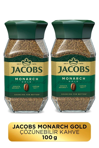 Jacobs Monarch Gold Cam Kavanoz Granül Kahve 100 gram X 2 Adet ürün görseli 1
