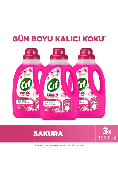 Cif Zemin Temizleyici Sakura 1500 ml x3 ürün görseli 1