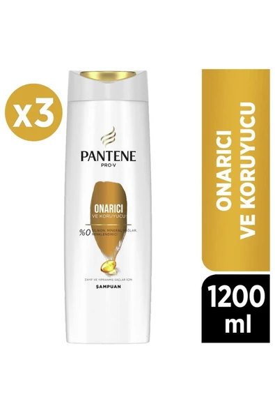 Pantene Pro-v Onarıcı Ve Koruyucu Şampuan 400 Ml X 3 ürün görseli 1