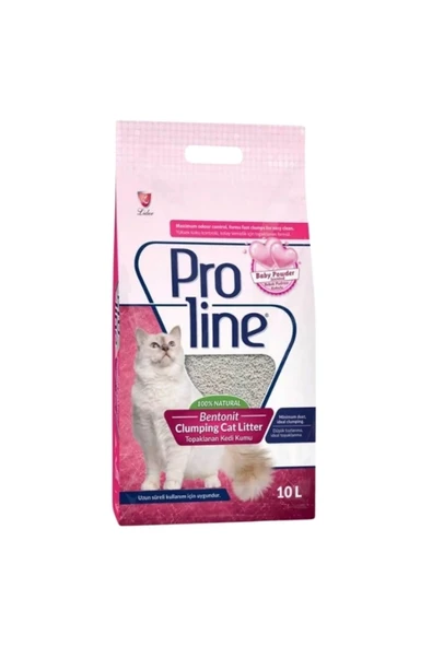 Proline Proline Bebek Pudralı Topaklanan Bentonit Kedi Kumu İnce 5 Lt-2 Adet ürün görseli 1