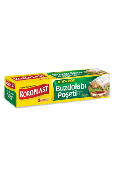 Koroplast Buzdolabı Poşeti, Orta Boy, 24x38 cm, 20 Adet ürün görseli 1