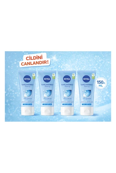 NIVEA Canlandırıcı Yüz Peelingi 150 ml,Arındırıcı,Nemlendirici,Lotus Çiçeği,E Vitamini, 4 Adet ürün görseli 1