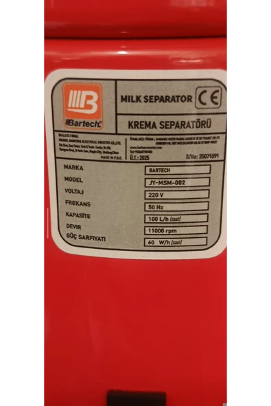 BARTECH 12 L Elektrikli Krema Seperatörü - Resim 3