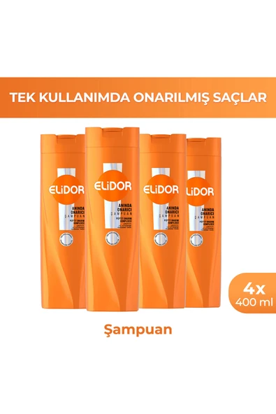 Elidor Saç Bakım Şampuanı Anında Onarıcı 400 ml x4 ürün görseli 1