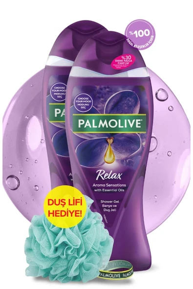 Palmolive Aroma Sensations So Relaxed Aromatik Banyo ve Duş Jeli 750 ml x 2 Adet + Duş Lifi Hediye ürün görseli 1