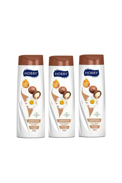 Hobby Şampuan Kuru Ve Yıpranmış Saçlar İçin Argan&Papatya 500ml 3'Lü ürün görseli 1
