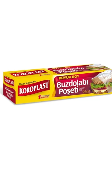 Koroplast 20'li Büyük Boy Standart Buzdolabı Poşeti 30x45 ürün görseli 1