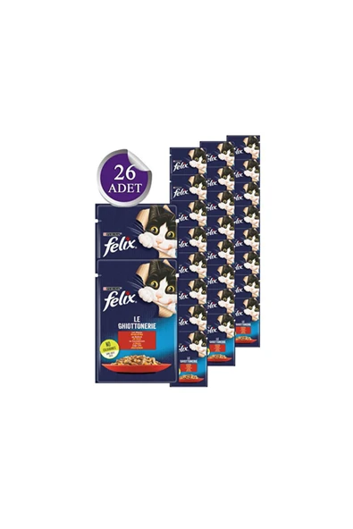 FELIX Felix Kuzu Etli Yetişkin Kedi Pouch Mama 85 Gr * 26 Adet ürün görseli 1