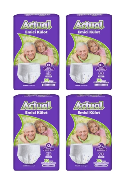 Actual Emici Külot XLarge 30'lu 4 Adet ürün görseli 1