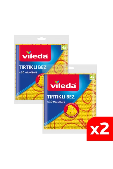 Vileda 2 Paket 4 Lü 30% Mikrofiberli Mutfak Bezi ürün görseli 1