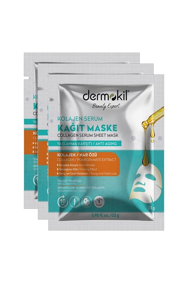 Dermokil Kolajen Serum Kağıt Maske 23 Gr X 3 Adet ürün görseli 1