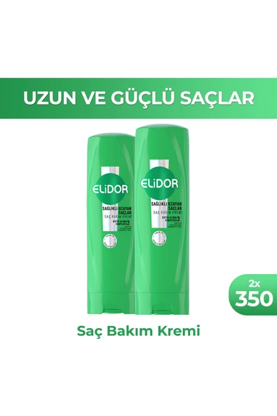 Elidor Saç Bakım Kremi Sağlıklı Uzayan Saçlar 350 ml X2 ürün görseli 1