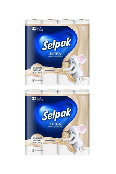Selpak Extra Tuvalet Kağıdı Kaşmir Özlü 32'li x 2 Adet ürün görseli 1