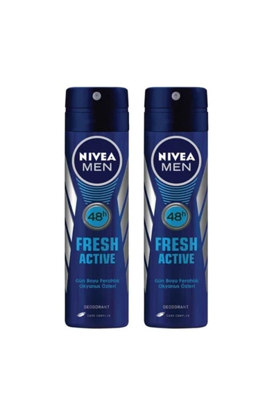 NIVEA Men Fresh Active Deodorant Sprey 150 ml 2'li ürün görseli 1