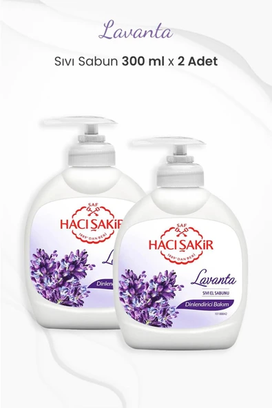 Hacı Şakir Lavanta Dinlendirici Sıvı Sabun 300 ml x 2 Adet ürün görseli 1