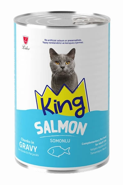 King SOMONLU YETİŞKİN KEDİ KONSERVESİ 400 GR ürün görseli 1