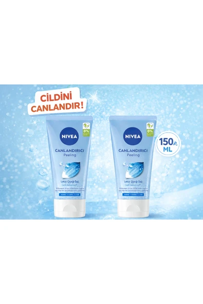 NIVEA Canlandırıcı Yüz Peelingi 150 ml,Arındırıcı,Nemlendirici,Lotus Çiçeği,E Vitamini X 2 Adet ürün görseli 1