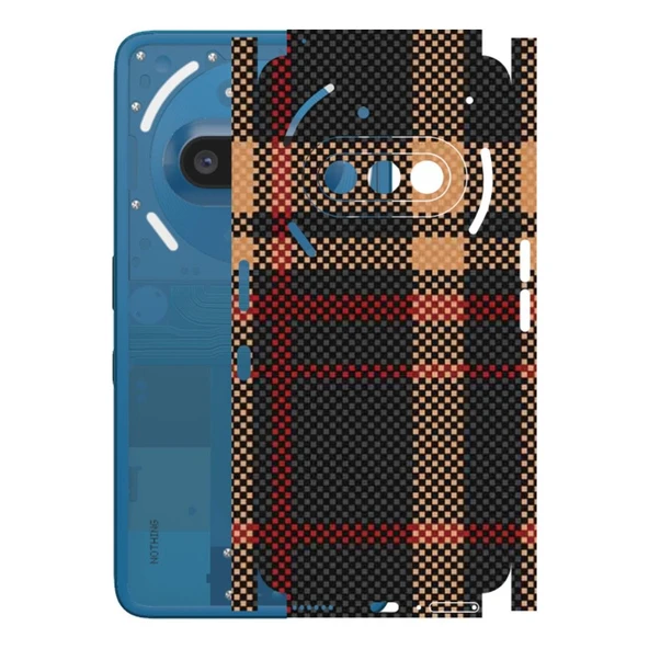 Kapps Nothing Phone 3a ile Uyumlu Rainbow Serisi Premium Kaplama 360  Siyah-Sarı ürün görseli 1
