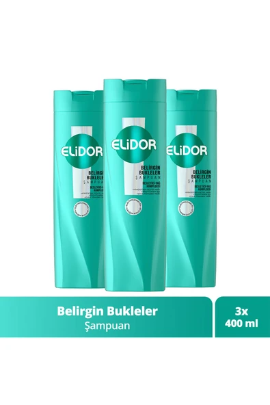 Elidor Şampuan Belirgin Bukleler 400 ml x3 ürün görseli 1