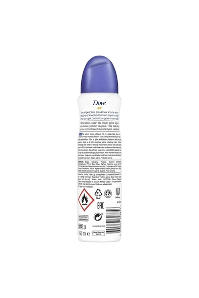 Dove Original Kadın Sprey Deodorant 150 ML - Resim 3
