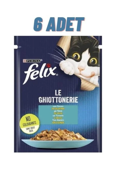 Purina Felix Felix Ton Balıklı Yetişkin Kedi Konservesi Pouch 6x85 Gr ürün görseli 1