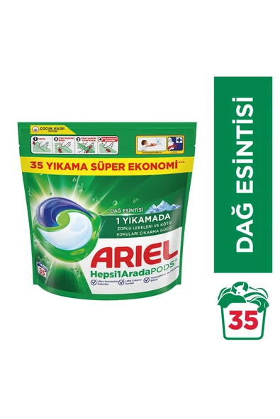 Ariel Hepsi1Arada PODS® Kapsül Çamaşır Deterjanı Beyazlar ve Renkliler 35 Yıkama ürün görseli 1