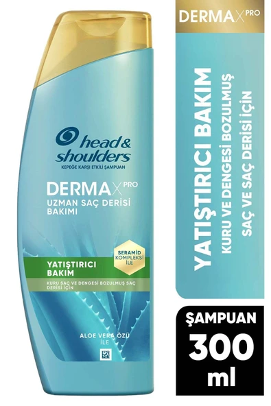 Head & Shoulders DermaXPRO Yatıştırıcı Kepek Karşıtı Şampuan Aloe Vera Özü ve Seramid ile 300ml ürün görseli 1