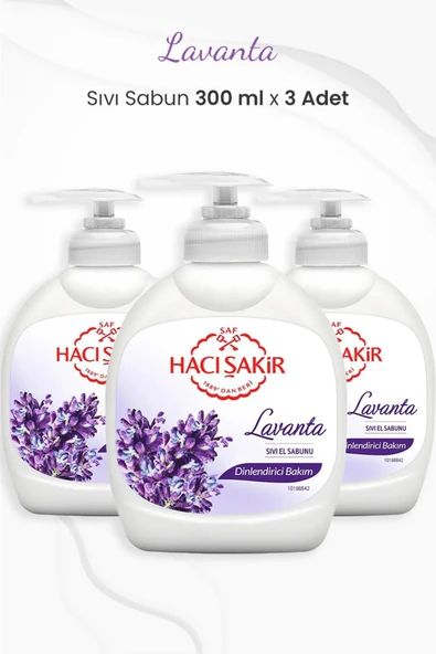 Hacı Şakir Lavanta Dinlendirici Sıvı Sabun 300 ml x 3 Adet ürün görseli 1