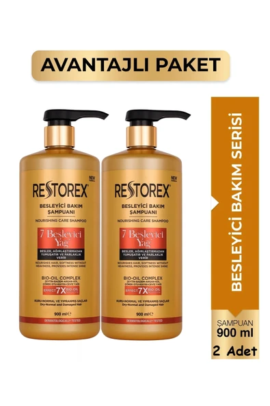 Restorex 7 Besleyici Yağ Şampuan 900 ml x 2 Adet ürün görseli 1