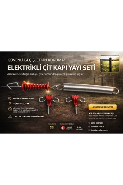 ACR GÜÇMATİK ELEKTİKLİ ÇİT KAPI YAYI TAKIM KALİTELİ ORJİNAL ürün görseli 1