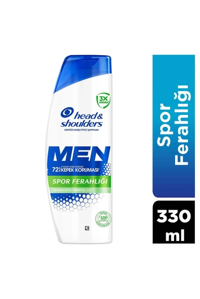 Head & Shoulders Men Spor Ferahlığı Ferahlatıcı Mentol Kepeğe Karşı Etkili Şampuan 330m ürün görseli 1