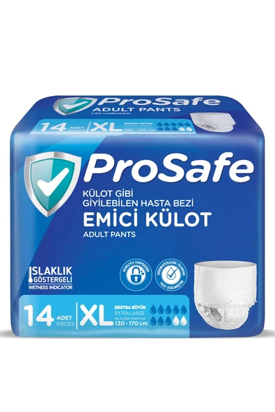 PROSAFE Külotlu Yetişkin Hasta Bezi Emici Külot Bel Ölçüsü 130-170cm Ekstra Büyük Xlarge 14'lü ürün görseli 1