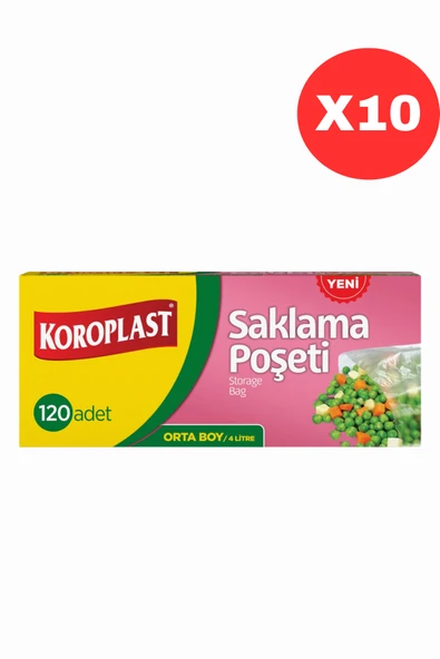 Koroplast Saklama Poşeti (EKO Buzdolabı Poşeti) Orta Boy 120'li X10 ürün görseli 1