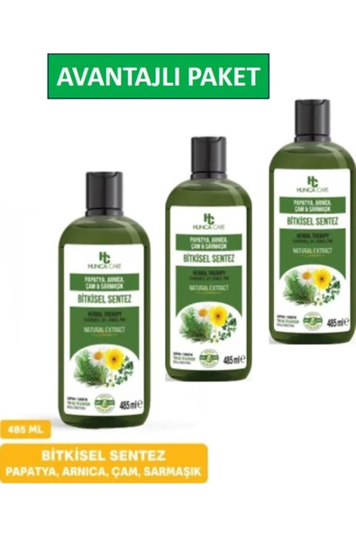 Hunca Papatya, Arnica, Çam ve Sarmaşık İçerikli Bitkisel Şampuan, 485 ml 3LÜ ürün görseli 1