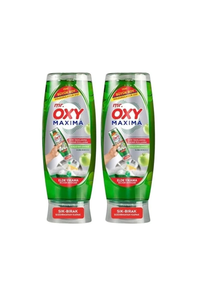 Oxy Mr. Maxima Elde Yıkama Bulaşık Deterjanı Elma Kokulu 650 ml 2 Adet ürün görseli 1