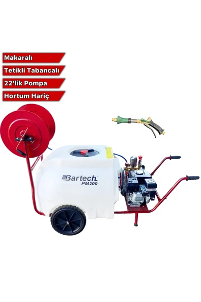BARTECH PM200 İlaçlama Tankı Tetikli Tabanca 200LT 22 lik Pompa Hortumsuz ürün görseli 1