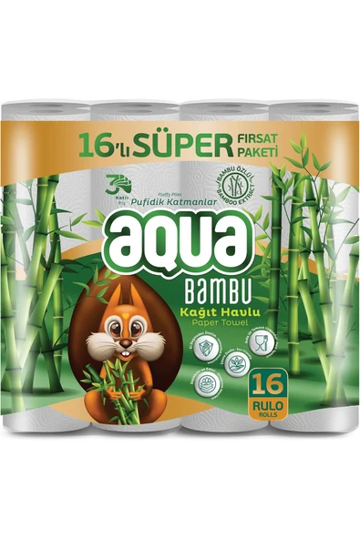 Braventa Collection Aqua Bambu 16'lı Kağıt Havlu ürün görseli 1