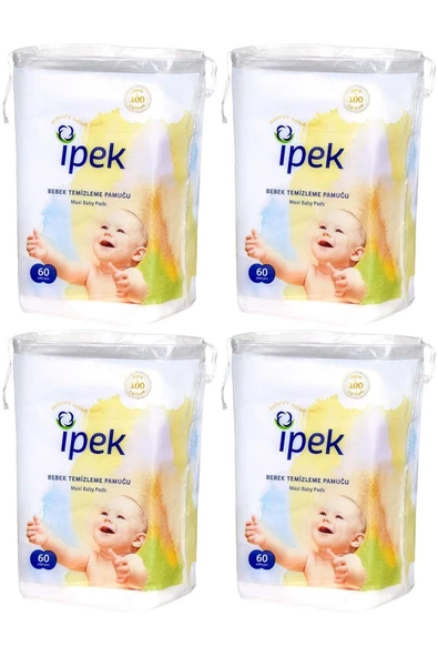 İpek Bebek Temizleme Pamuğu 240 Adet (4Pk*60) ürün görseli 1